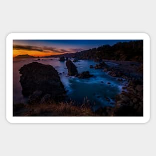 Sunset at a Rocky Northern California Beach Sticker